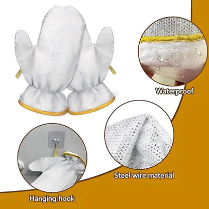 Wire dishwashing gloves (pack of 2)