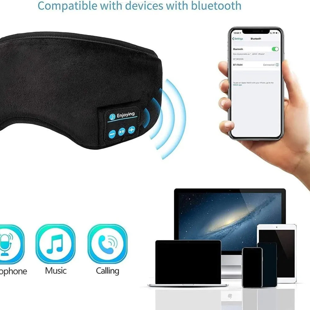 Wireless bluetooth eye mask with music