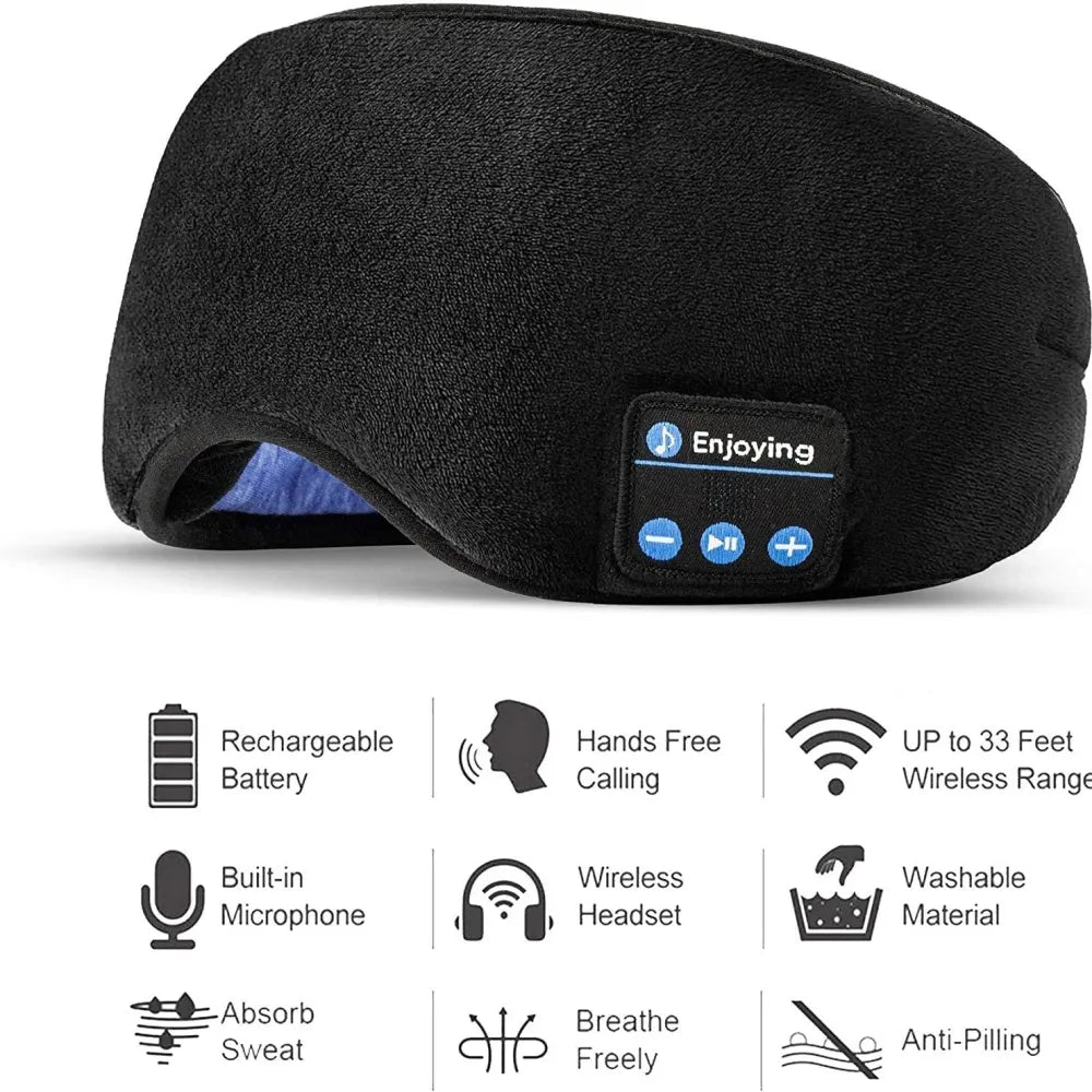 Wireless bluetooth eye mask with music