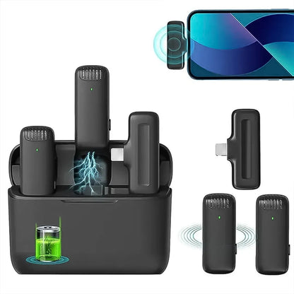 Wireless microphones collar mic for all smart phone type-c (1 set) - electronics