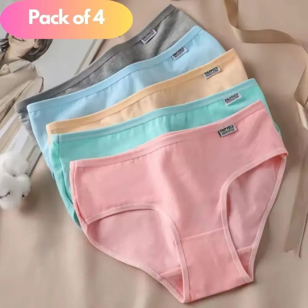 Women’s cotton briefs – pack of 4