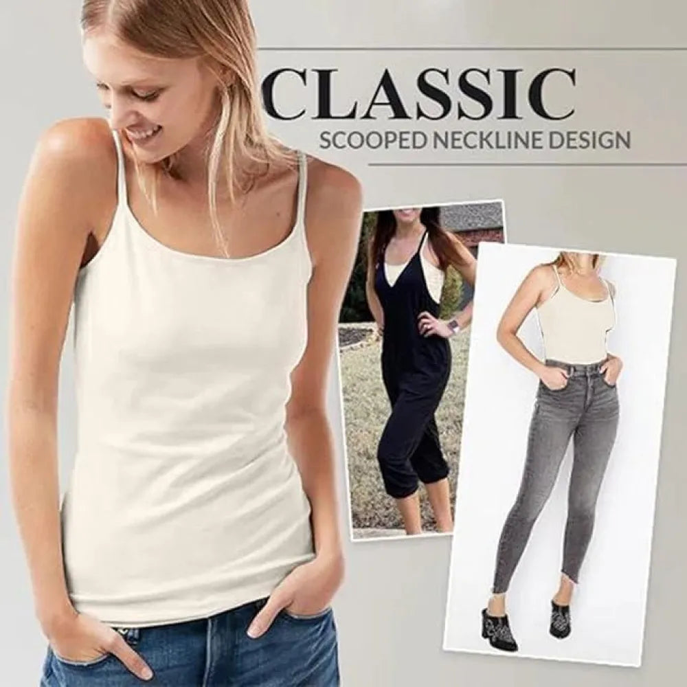 Women’s loose cami with built-in tank top (pack of 2)