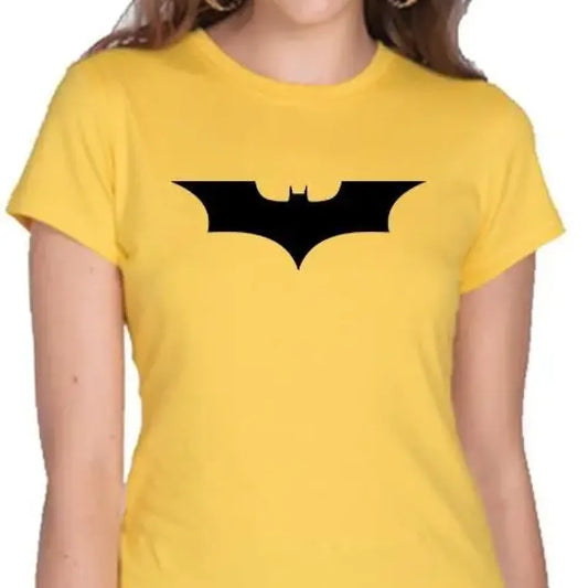 Women’s printed cotton t-shirt – yellow