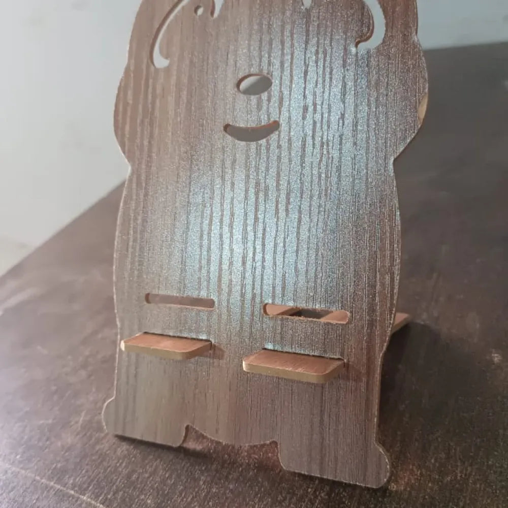 Wooden cartoon shape design mobile stand (1 pc) - electronics