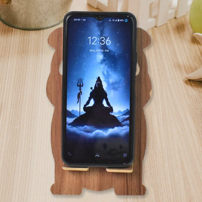 Wooden cartoon shape design mobile stand (1 pc) - electronics