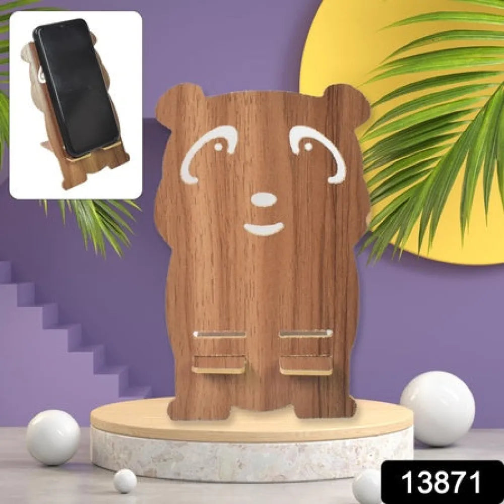 Wooden cartoon shape design mobile stand (1 pc) - electronics