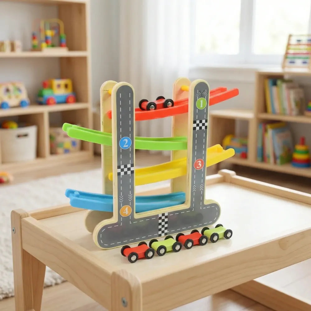Wooden click-clack racer set - toys