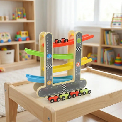 Wooden click-clack racer set - toys
