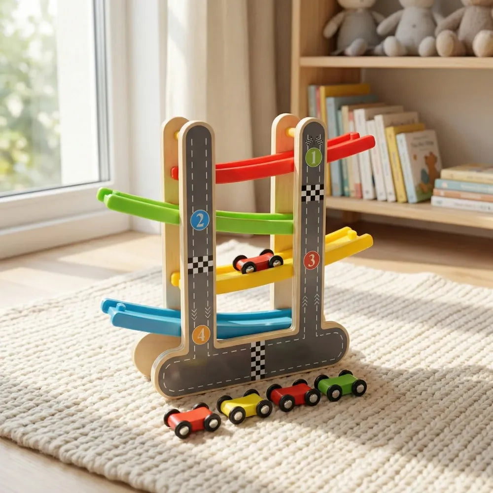 Wooden click-clack racer set - toys