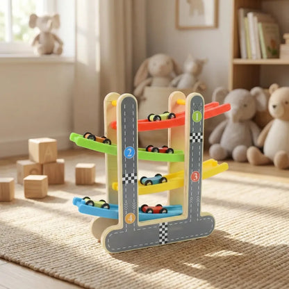 Wooden click-clack racer set - toys