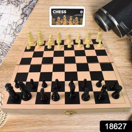 Wooden folding chess set - toys