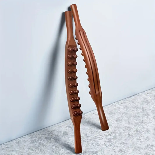 Wooden gua sha massage stick
