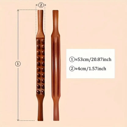 Wooden gua sha massage stick