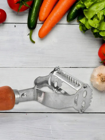 Wooden Handle Vegetable Peeler