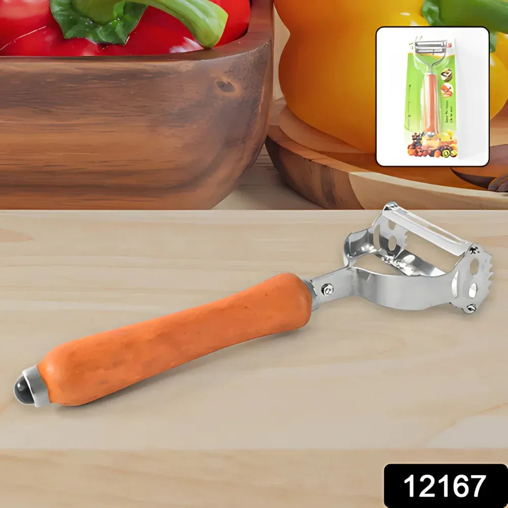 Wooden handle vegetable peeler - home & kitchen