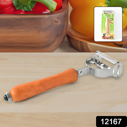 Wooden handle vegetable peeler - home & kitchen