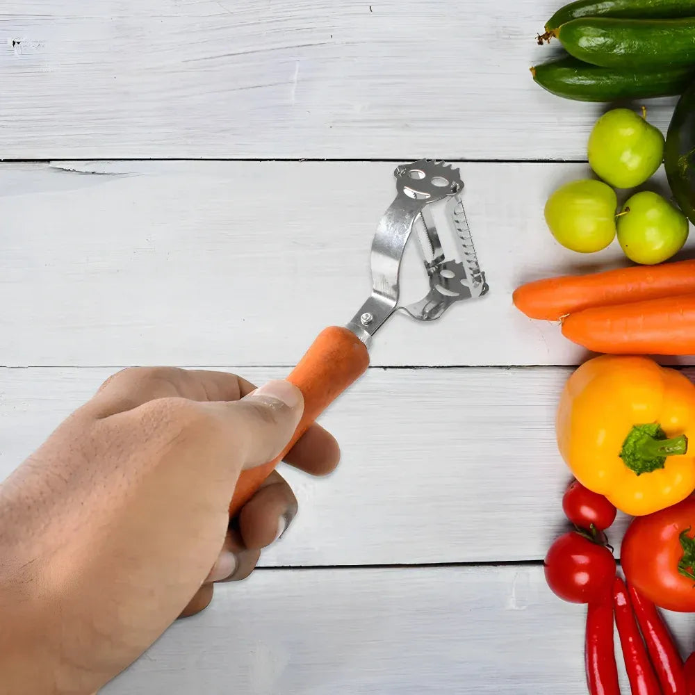 Wooden handle vegetable peeler - home & kitchen