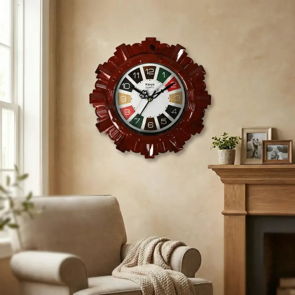 Wooden-look wall clock - home improvement