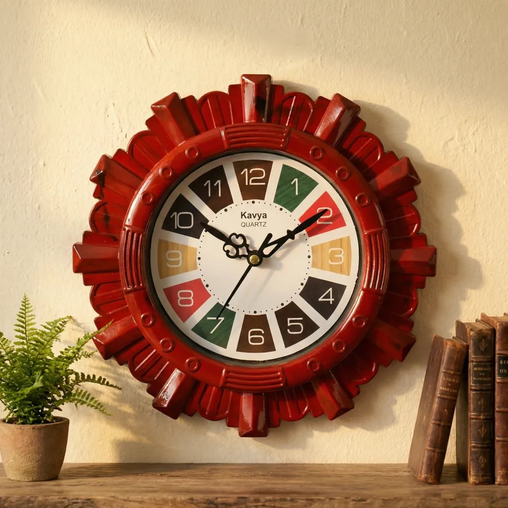 Wooden-look wall clock - home improvement