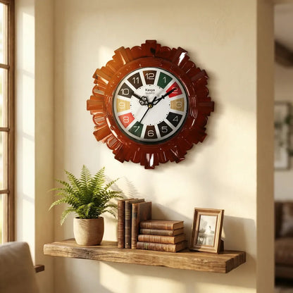 Wooden-look wall clock - home improvement