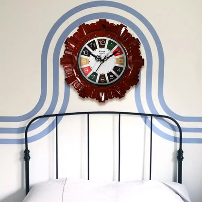 Wooden-look wall clock - home improvement