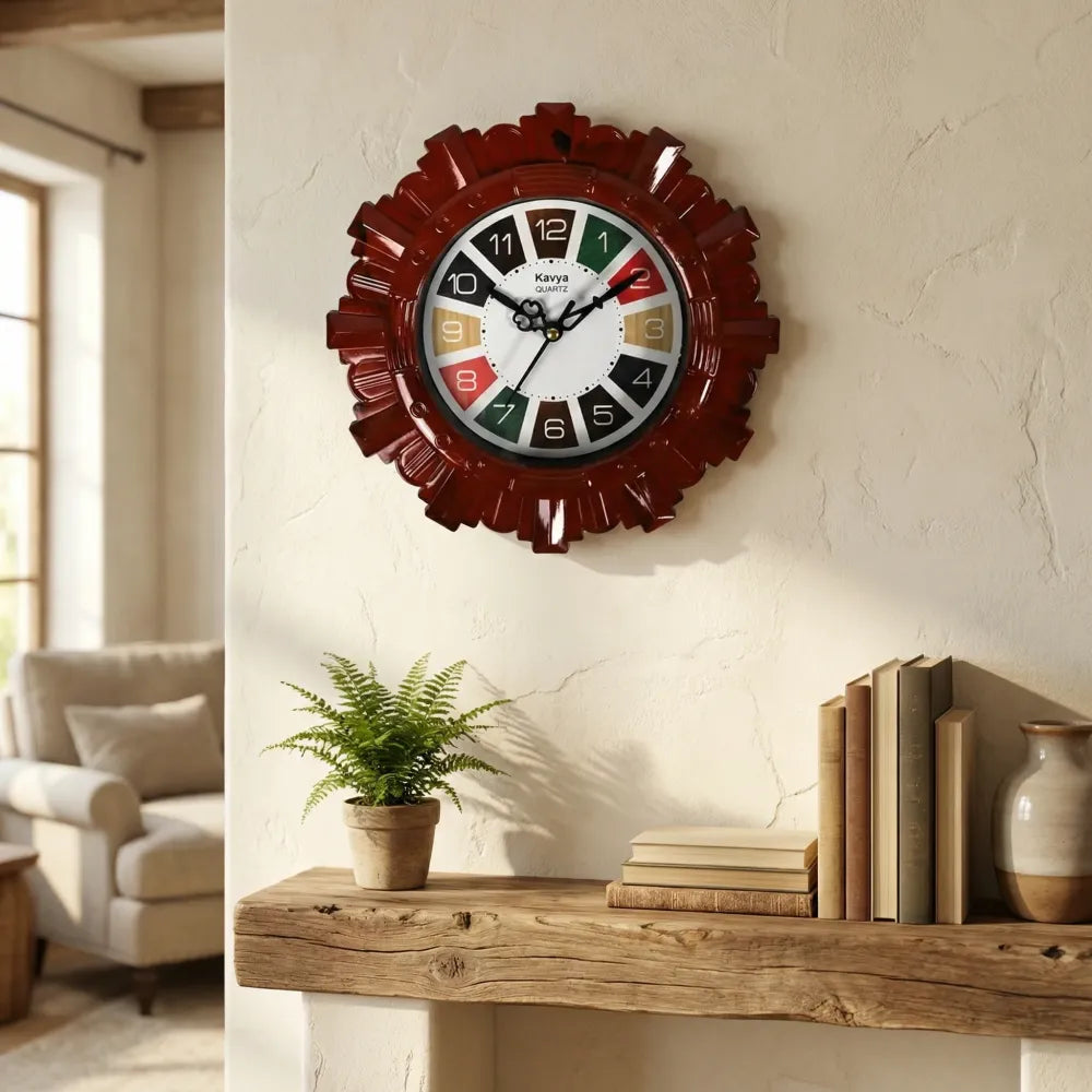 Wooden-look wall clock - home improvement