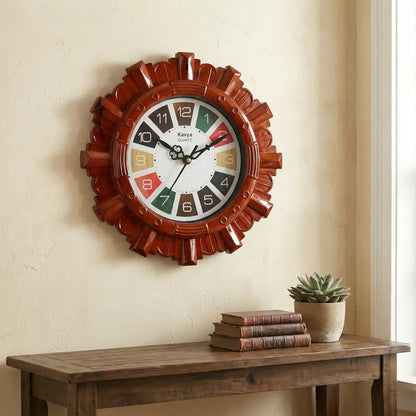 Wooden-look wall clock - home improvement