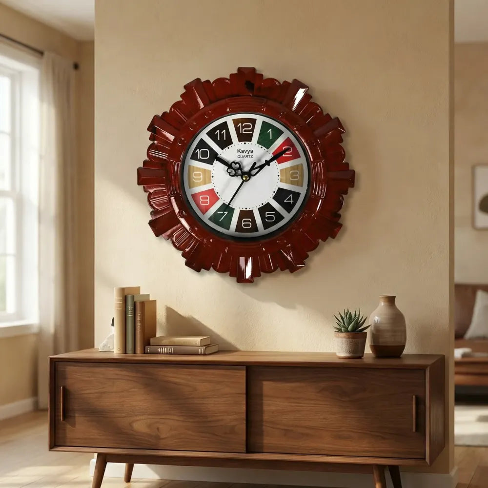 Wooden-look wall clock - home improvement