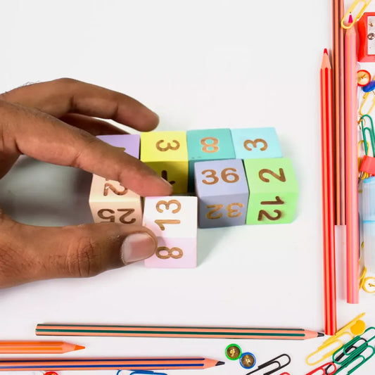 Wooden math card game - toys