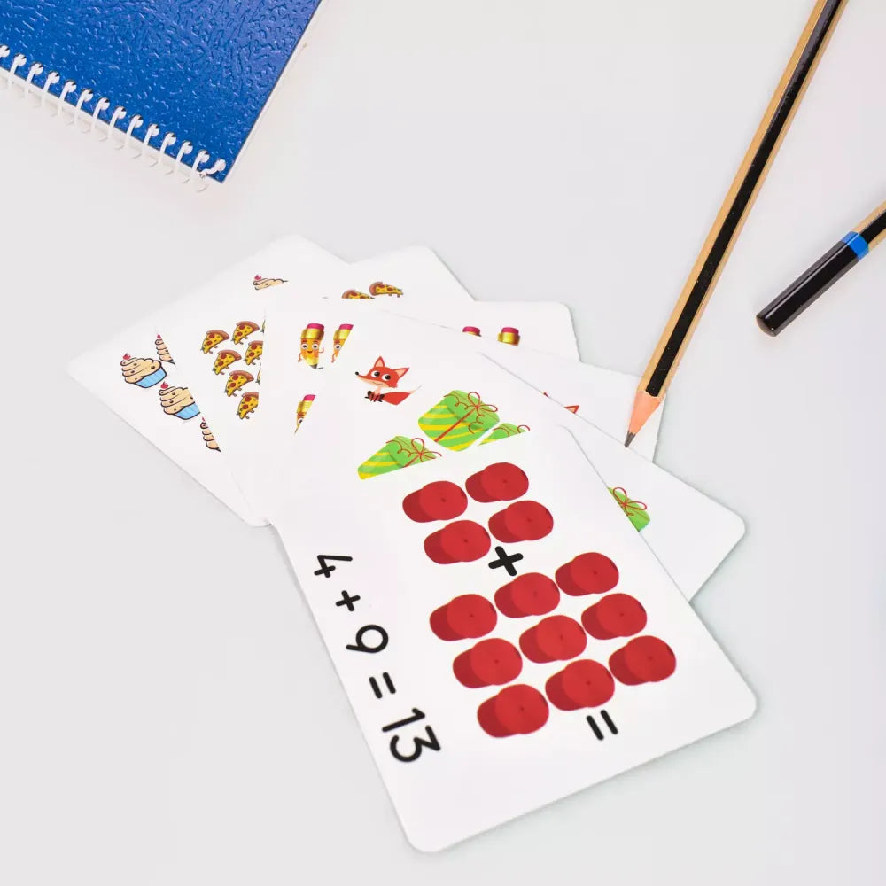 Wooden math card game