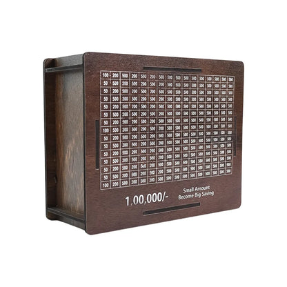 Wooden money piggy bank box (1 pc with marker pen) - home improvement