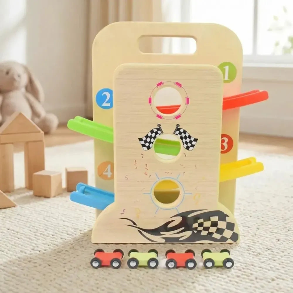 Wooden ramp racer set - toys