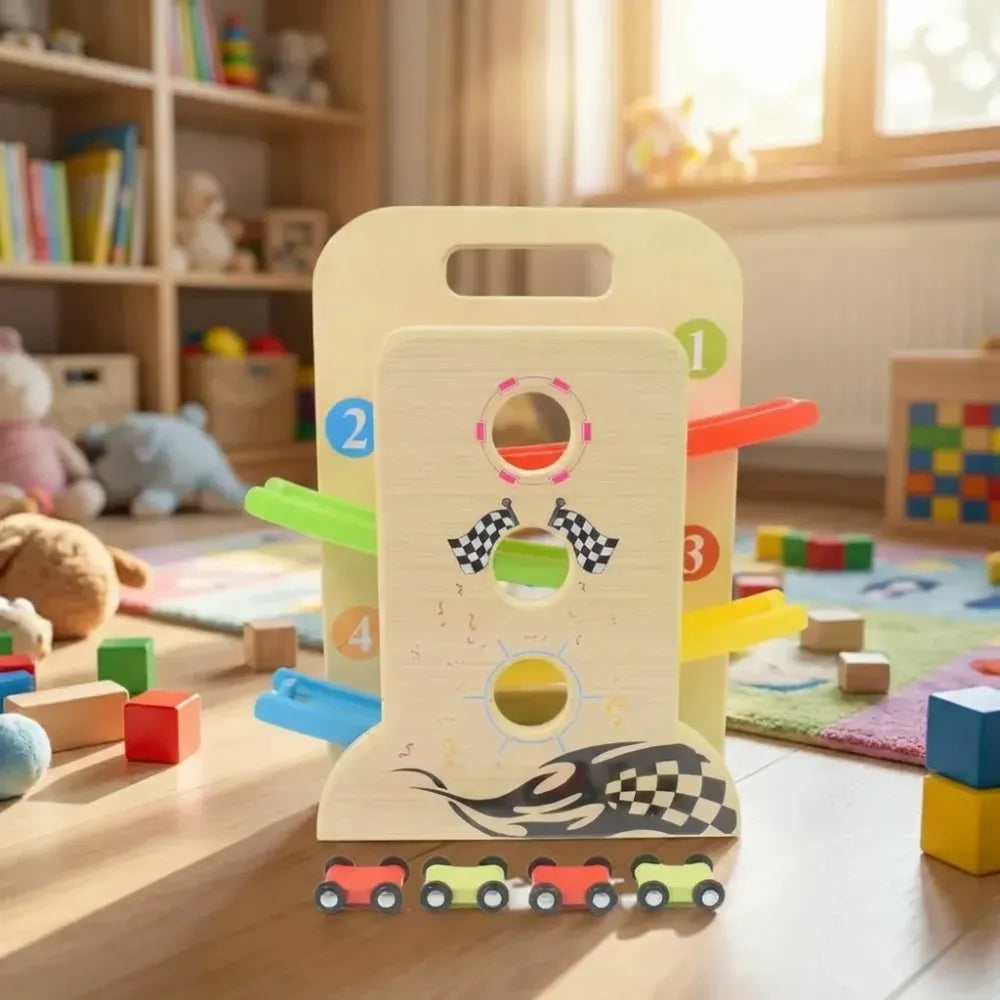 Wooden ramp racer set - toys