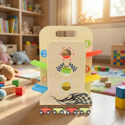 Wooden ramp racer set - toys