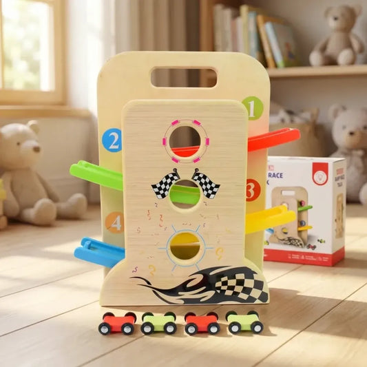 Wooden ramp racer set - toys