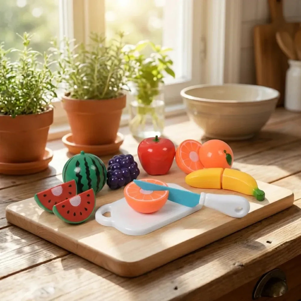 Wooden sliceable fruit set - toys