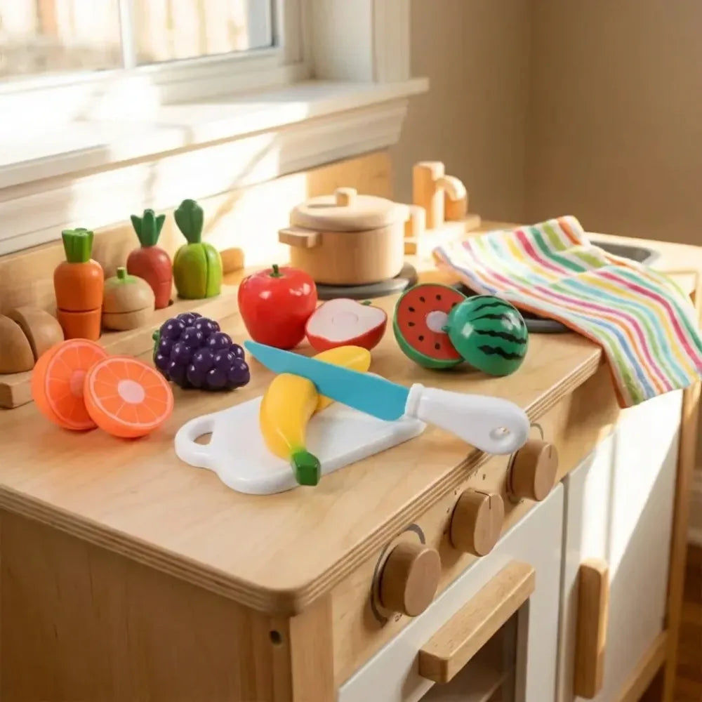 Wooden sliceable fruit set - toys