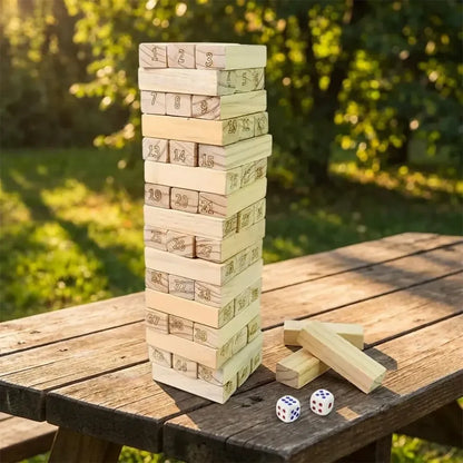 Wooden stacking tower game - toys