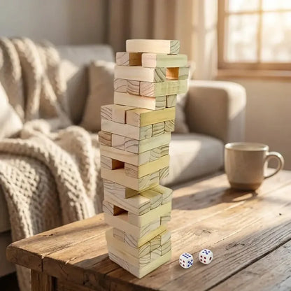 Wooden stacking tower game - toys