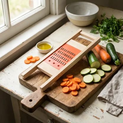 Wooden vegetable slicer grater - home & kitchen