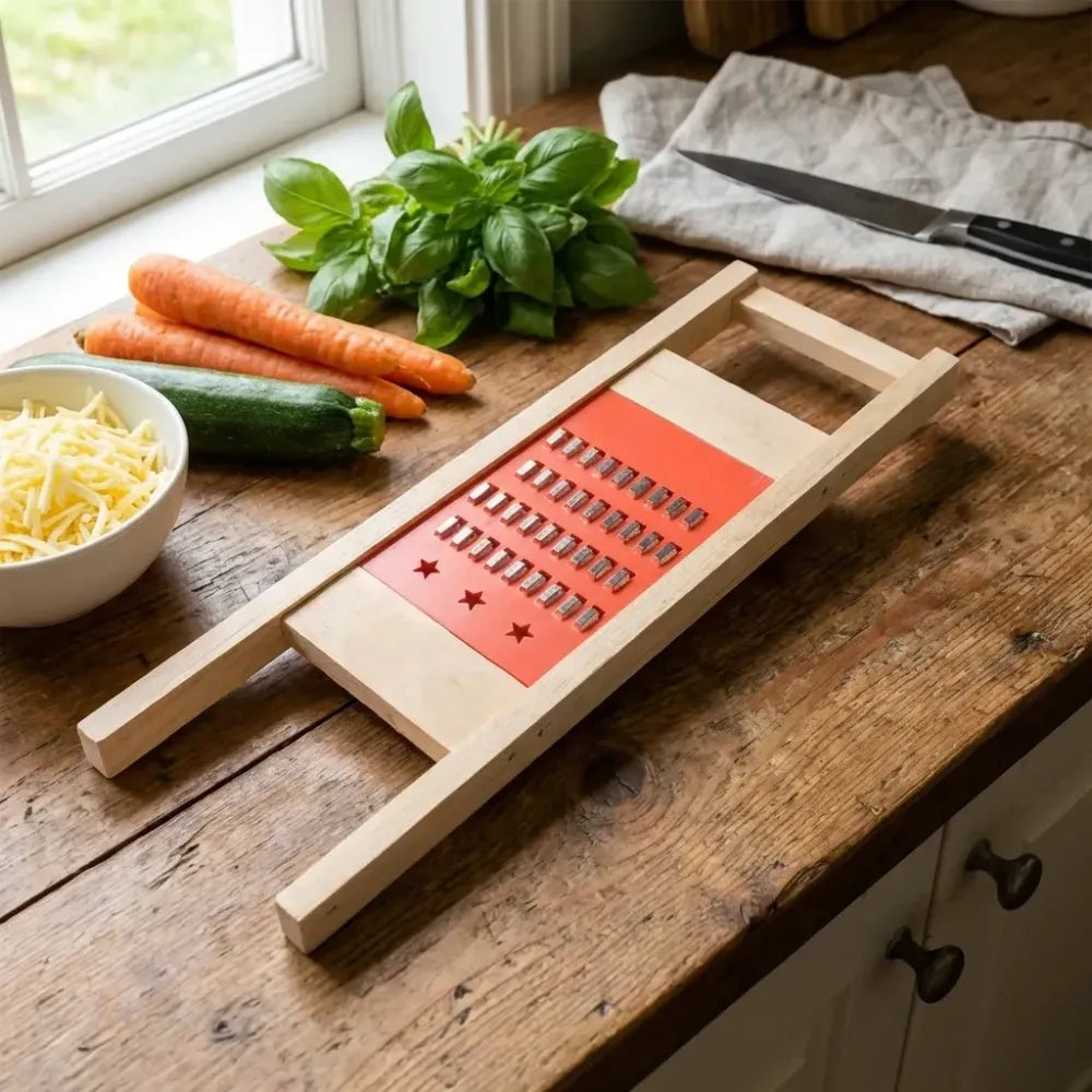 Wooden vegetable slicer grater - home & kitchen