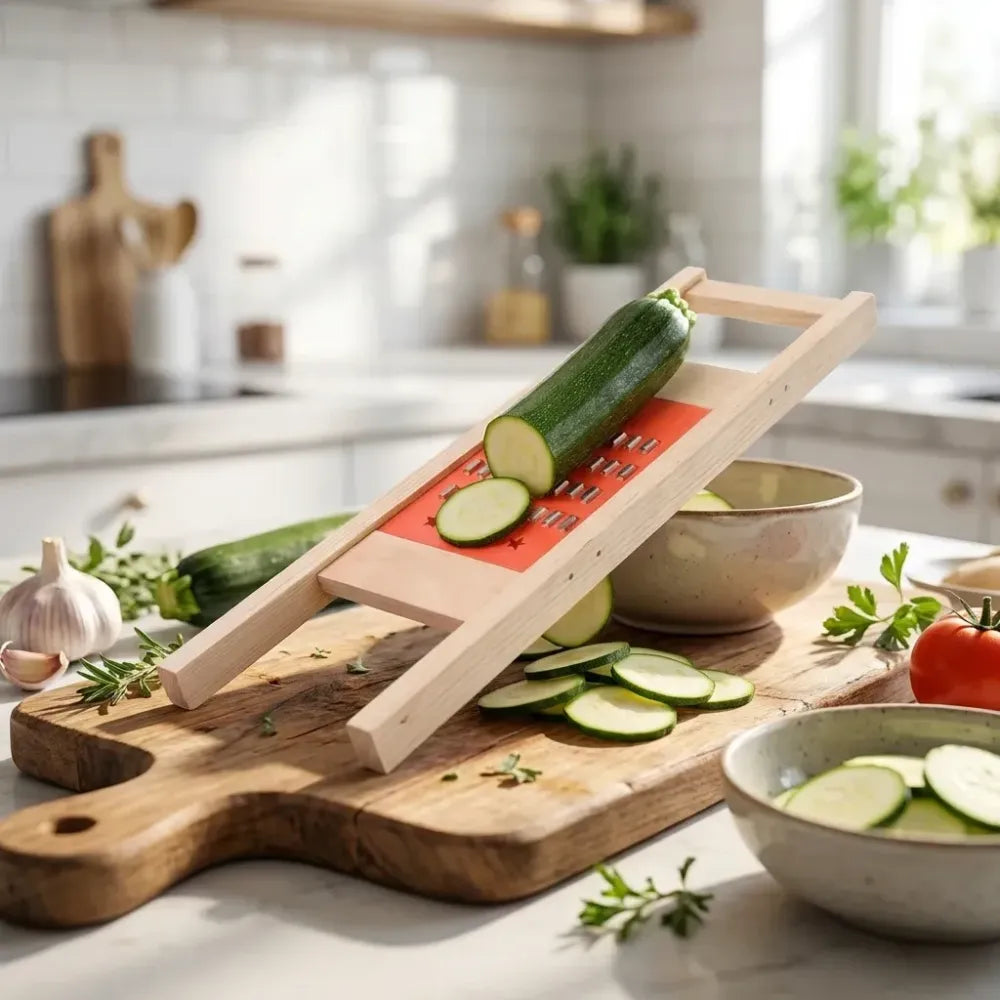 Wooden vegetable slicer grater - home & kitchen