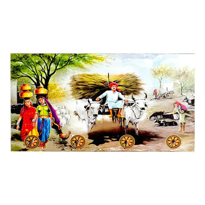 Wooden wall art with hooks - home decor
