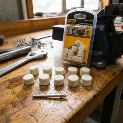 Wool felt polishing pad set - hardware
