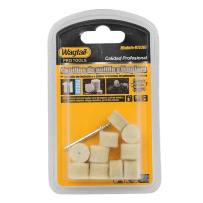 Wool felt polishing pad set - hardware