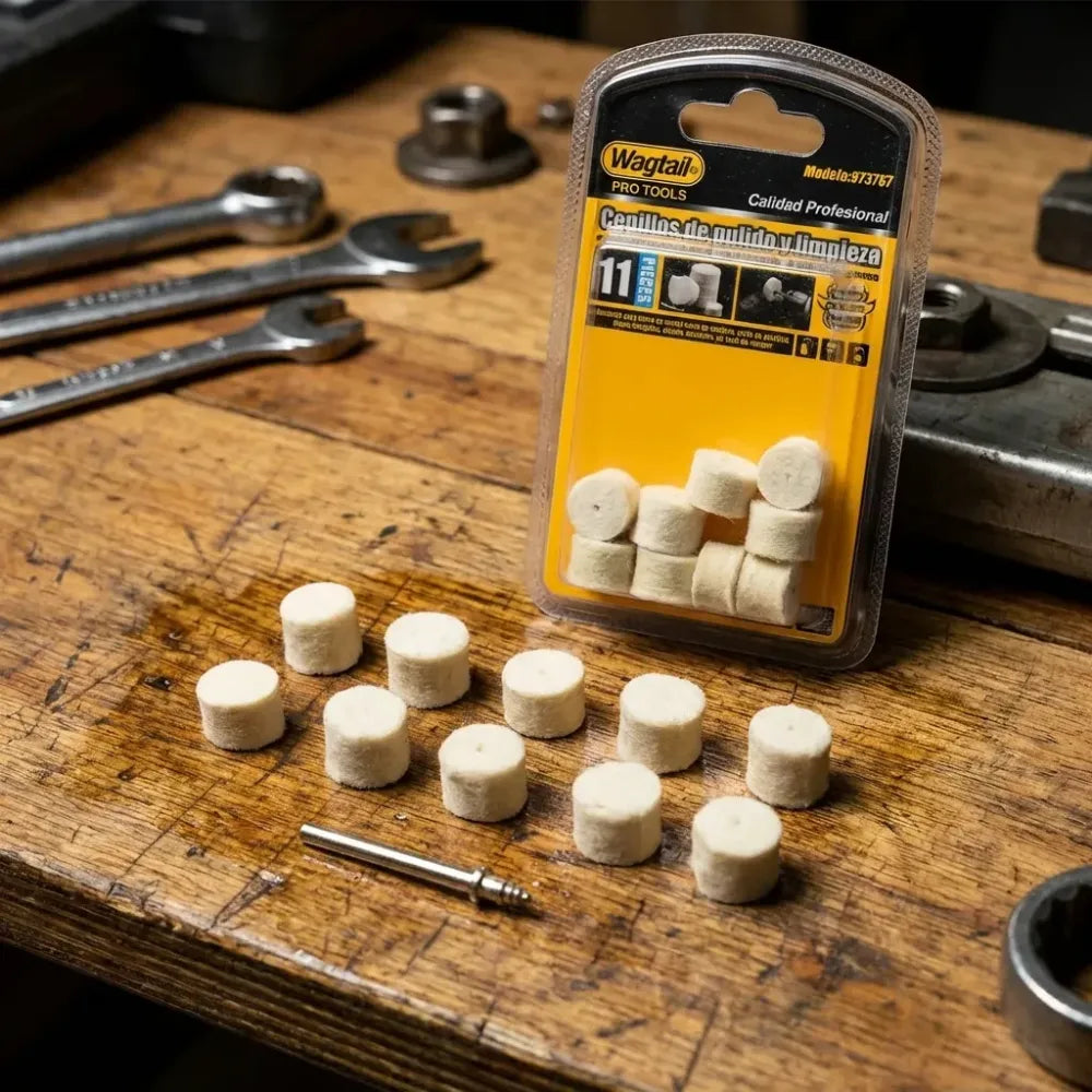 Wool felt polishing pad set - hardware