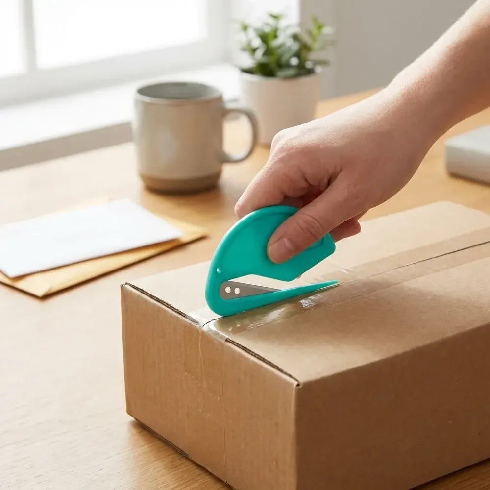 Wrapping paper roll cutter