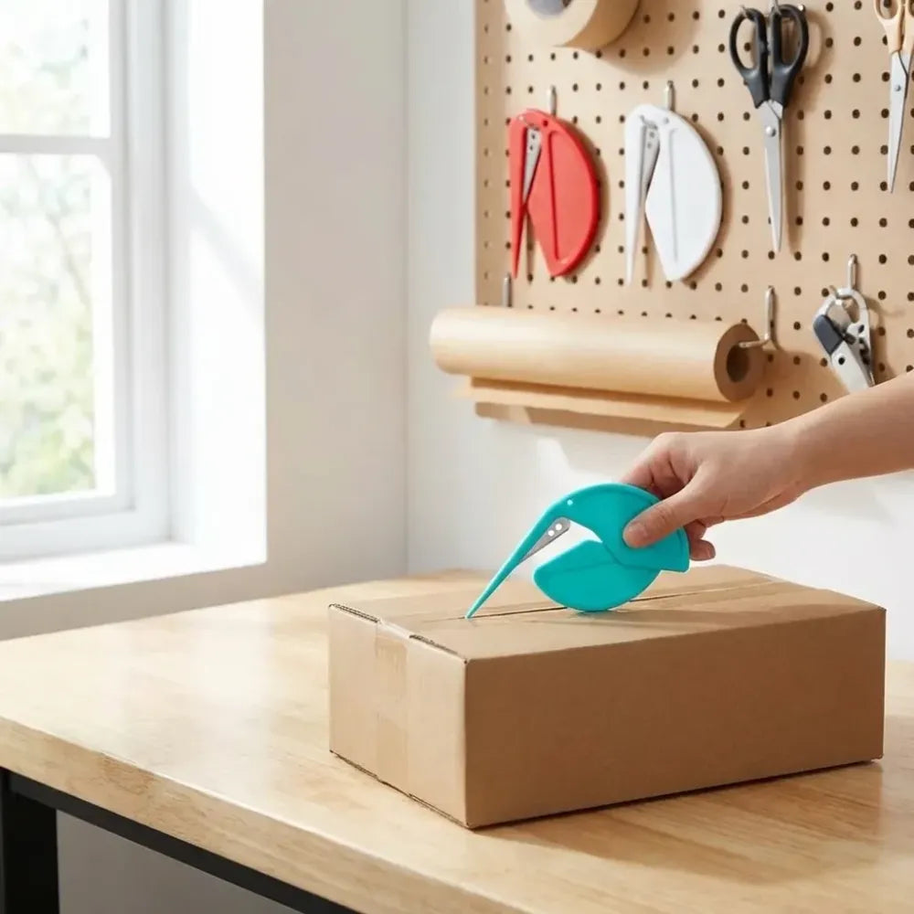 Wrapping paper roll cutter