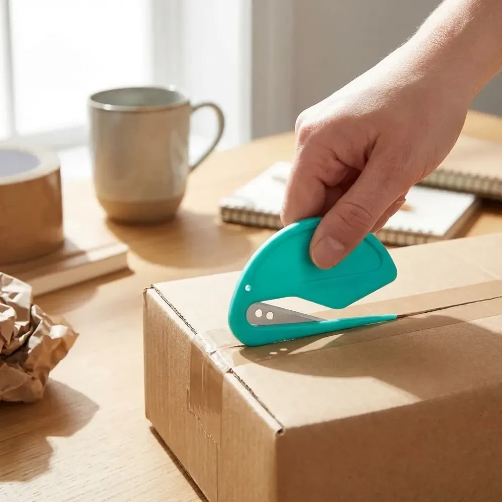 Wrapping paper roll cutter