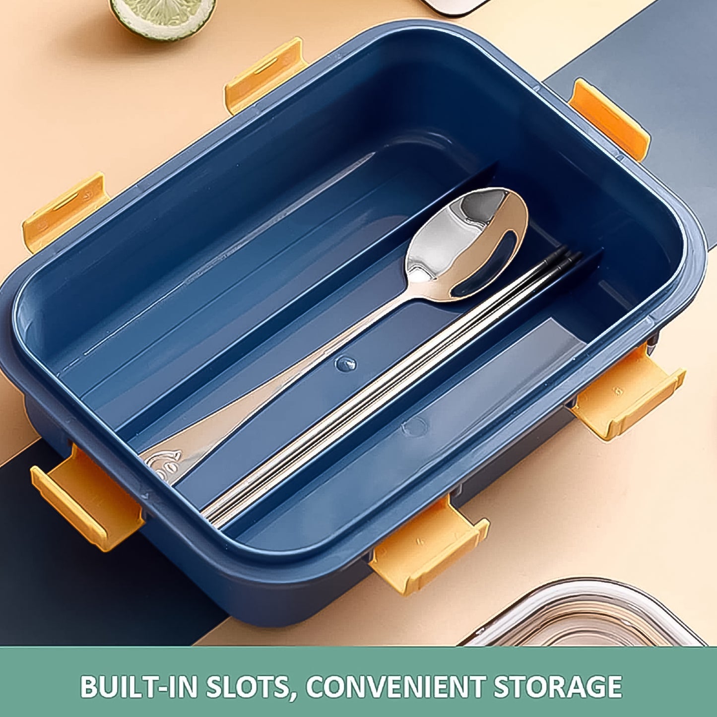 3-Compartment Stainless Steel Lunch Box
